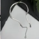 Snake Anklet Silver Plated Pair Pack Of 2